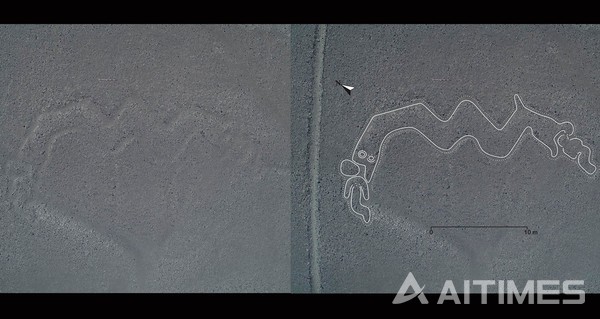 뱀 모양의 나스카 지상화. ©AI타임스