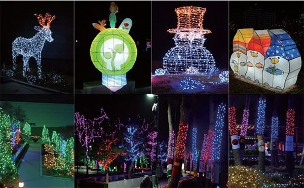 한국중부발전 본사 사옥 야외공간에 전시된 ‘빛의 정원’작품들. (사진 제공=중부발전)