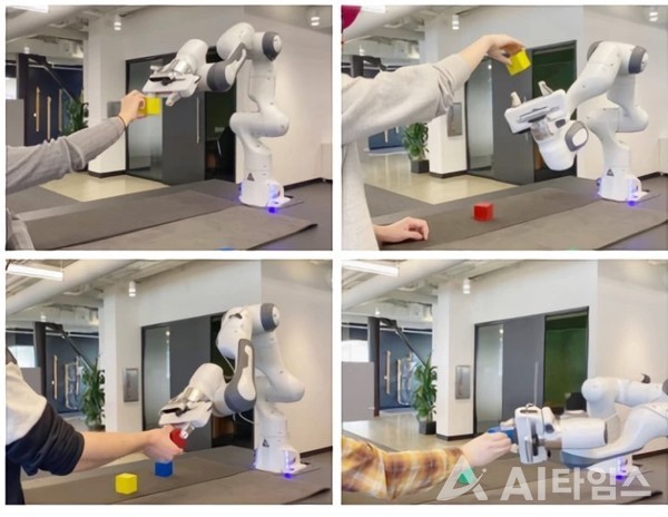 엔비디아의 로봇이 물건의 위치에 따라 몸을 움직여 물건을 잡아낸다. (사진=Venture Beat). ©AI타임스