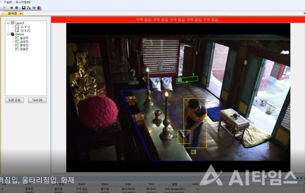 국보 송광사 내 사찰 감시 중인 AI형 CCTV. (사진=순천시 제공). ©AI타임스