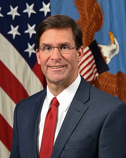 마크 에스퍼(Mark Esper) 미 국방부 장관. (사진=Wikipedia).