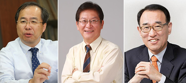 (왼쪽부터)김정호 교수, 이혁모 교수, 임용택 교수