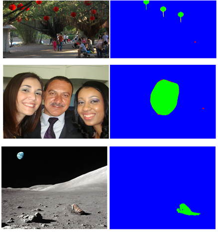 (왼쪽부터)스플라이싱/복사 붙여넣기 이미지, 분석 결과 사진 편집 변형 탐지 결과(사진=KAIST)