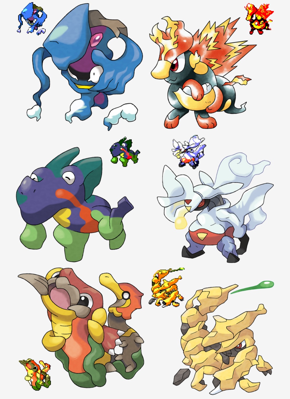 레이필드가 공식 블로그에 공개한 최종 포켓몬들