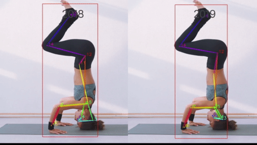  기존 레스넷과 HR넷 딥러닝 기술로 키포인트를 잡아냈다. (사진=이프 카카오 2020)