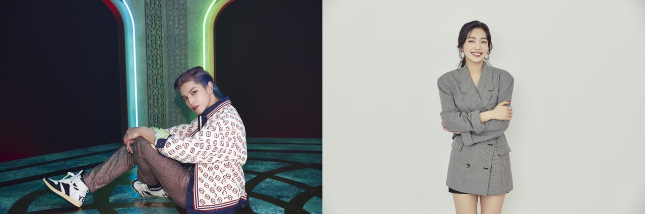 '누구 셀럽'에 목소리가 적용된 SM엔터테인먼트 NCT 태용과 레드벨벳 조이(사진=SKT) 