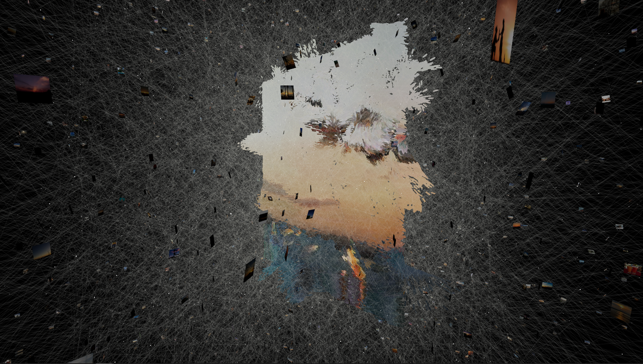 ‘Nabi Lab'팀의 ‘AI Brain Room’ 작품. 이미지가 생성되는 과정.