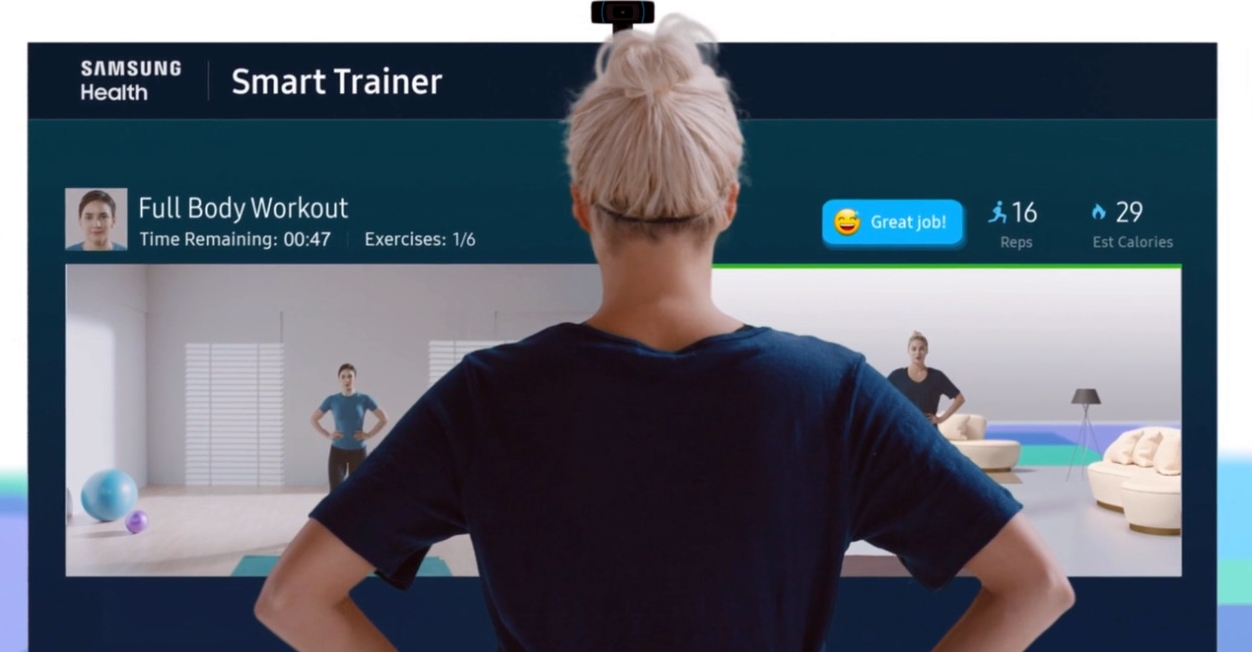 스마트 트레이닝 (사진=CES2021 삼성전자 컨퍼런스 캡처)