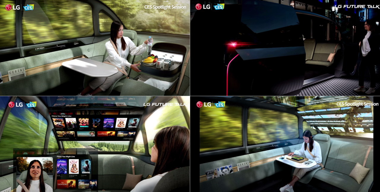 웹OS 오토로 바뀌는 모빌리티 경험들 (사진=CES2021 LG전자 컨퍼런스 캡처)