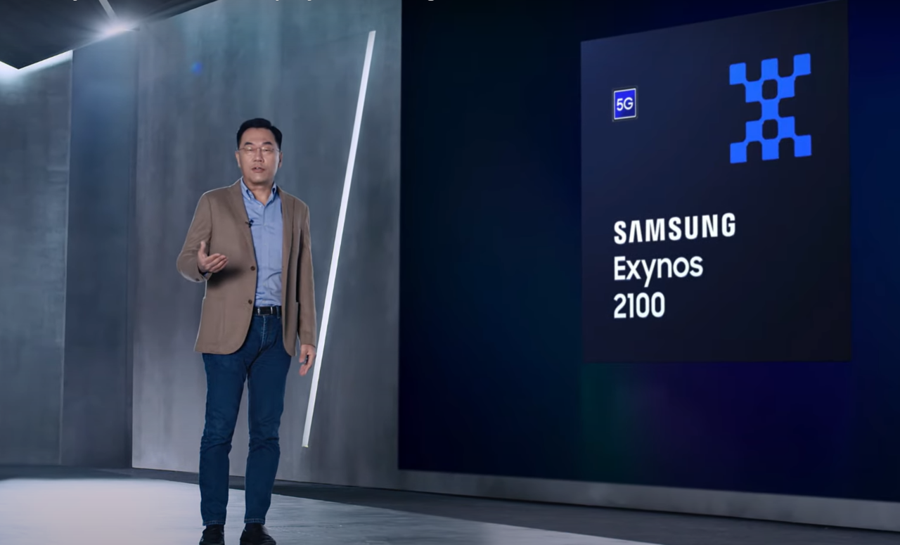 강인엽 사장이 엑시노스 2100을 소개하고 있다. (사진=삼성 유튜브 캡처)