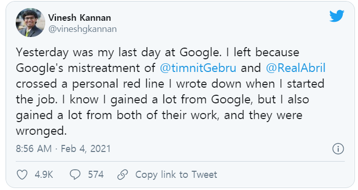 (사진=비네시 칸난 트위터)