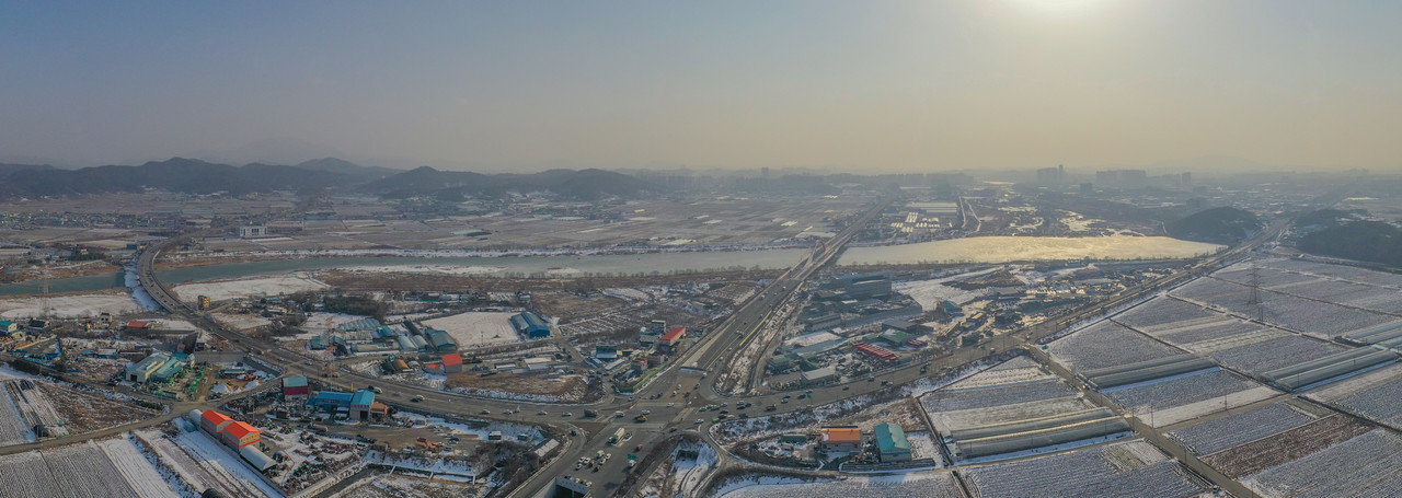 국토교통부 '드론 특별자유화 구역'으로 선정된 광주광역시 북구 용전동 지야대교 일원. (사진=광주 북구 제공)