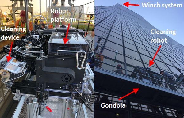 한양대 연구팀이 개발한 고층 빌딩 외벽 청소 로봇(사진=한양대)