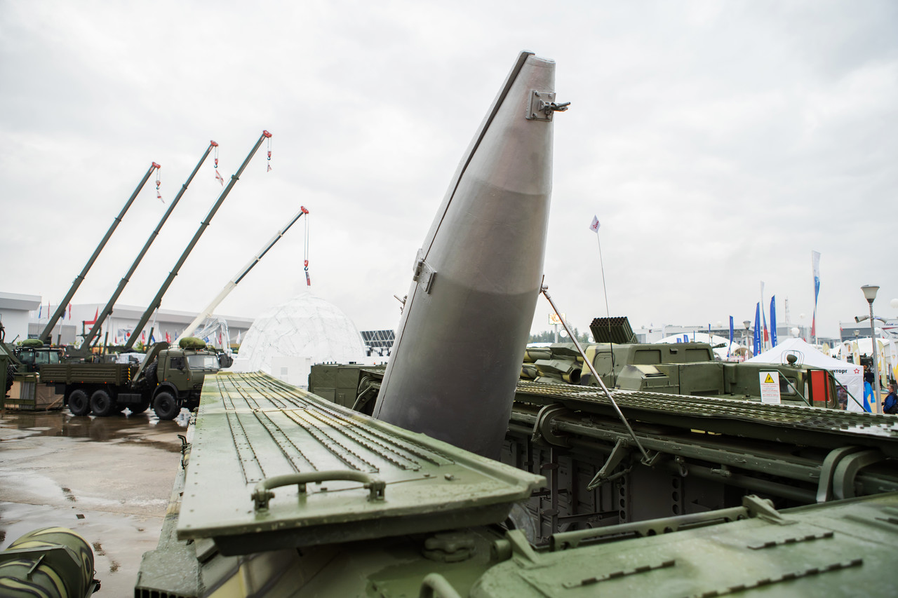 지난해 8월 러시아가 국제 군사 기술 포럼 'ARMY 2020'에서 공개한 신무기들. (사진=셔터스톡).