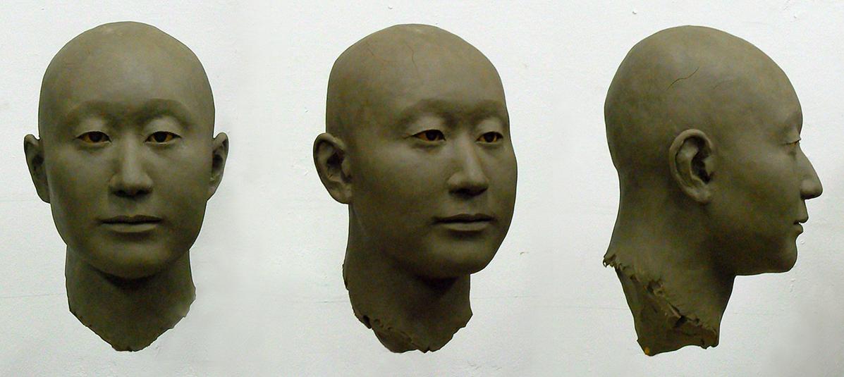 두개골을 바탕으로 3차원 두상 모델링 작업을 한 완성품. (사진=조용진 제공).