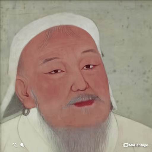 마이헤리티지(MyHeritage)의 인공지능(AI) 서비스로 구현한 징기스칸의 모습. (사진=MyHeritage).