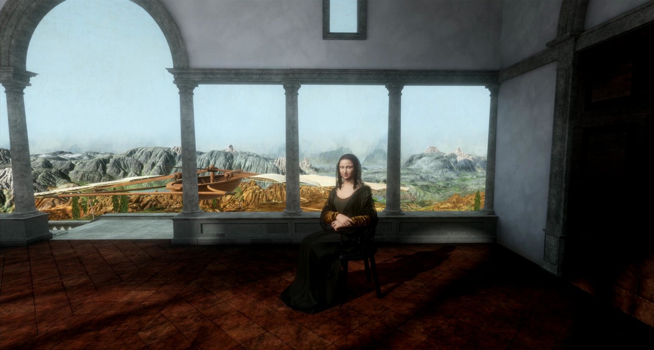 박진호 소장은 향후 인공지능(AI) 기술을 통해 한 장의 그림 이미지만으로도 그림을 둘러싼 3차원 배경 공간을 복원해 낼 수 있다고 설명한다. (사진=루브르 박물관).