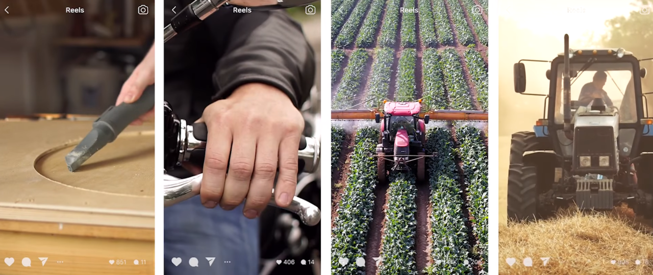 청소기, 오토바이, 트랙터 엔진 소리는 비슷하다. 소리만 가지고는 정확한 영상 구분이 어렵다. 시각 데이터와 청각 데이터를 종합적으로 구분해야 '영상'을 더 정확히 인식할 수 있다.(사진=FAIR 블로그)