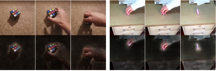 프레임에서 변화가 감지된 부분만을 인식하는 타임스포머(사진=FAIR 블로그)