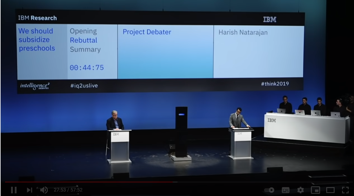 토론 전문가 해리스와의 대결 장면.(사진=유튜브)