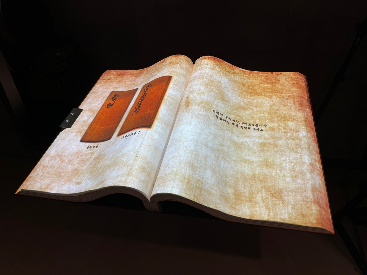 국립중앙도서관 디지털도서관 내 실감서재에는 실제 종이로 만든 '디지털 북'이 있다. (사진=이하나 기자)