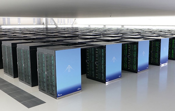 세계최고속 연산속도를 자랑하는 일본 후지쯔 후가쿠 슈퍼컴퓨터에는 Arm 네오버스 CPU가 탑재됐다. (사진=리켄)