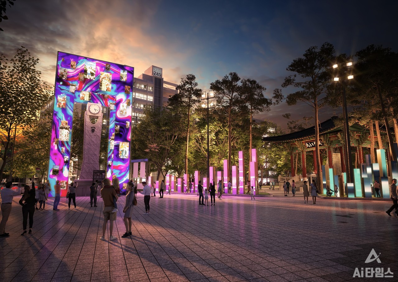 광주 금남로에 설치될 미디어아트. (사진=광주시 제공).