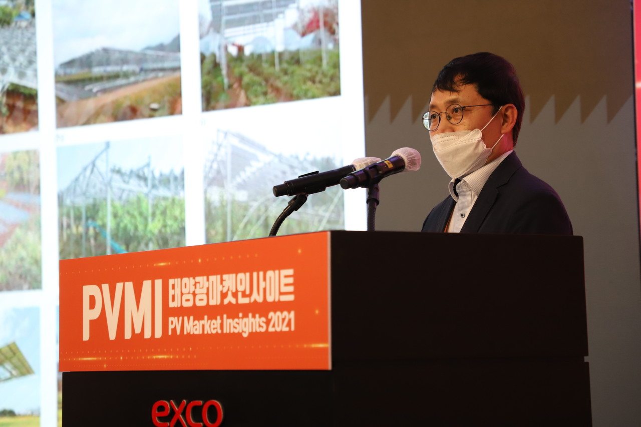 남재우 한국영농형태양광협회 이사는 29일 주제발표를 통해 국내 영농형 태양광 관련 법 추진 현황에 대해 설명했다. 