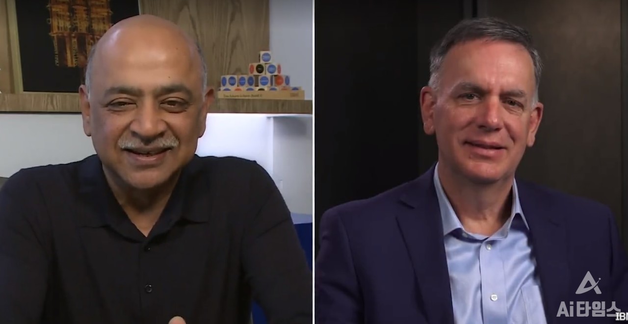 토니 헤멀건 멘스 디지털 인더스트리 소프트웨어 CEO(오른쪽)는 "AI 활용에 매력적인 부분 중 하나는 디지털 트윈 등 디지털 모델과의 조화"라고 말했다.