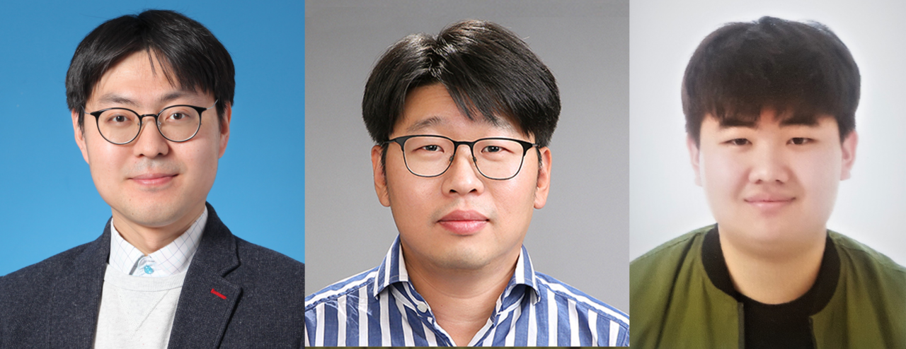 광주과학기술원(지스트‧GIST) 연구진이 인공신경망을 통해 반도체 소자 시뮬레이션을 훨씬 빠르게 수행할 수 있는 기술을 개발했다. 왼쪽부터 홍성민 전기전자컴퓨터공학부 교수, 최종현 AI대학원 교수, 한승철 석사과정 학생. (사진=지스트 제공).