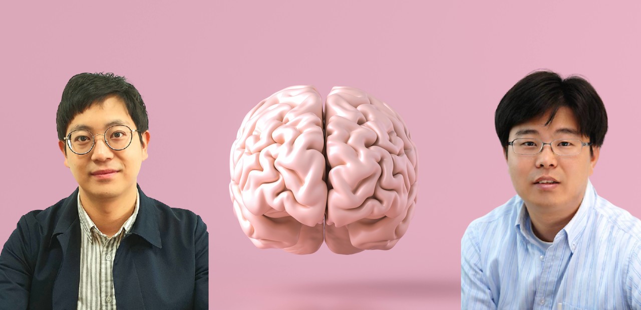KAIST 바이오및뇌공학과 박성준 교수(왼쪽)와 정재승 교수(오른쪽)(사진=KAIST·셔터스톡, 편집=박성은 기자)