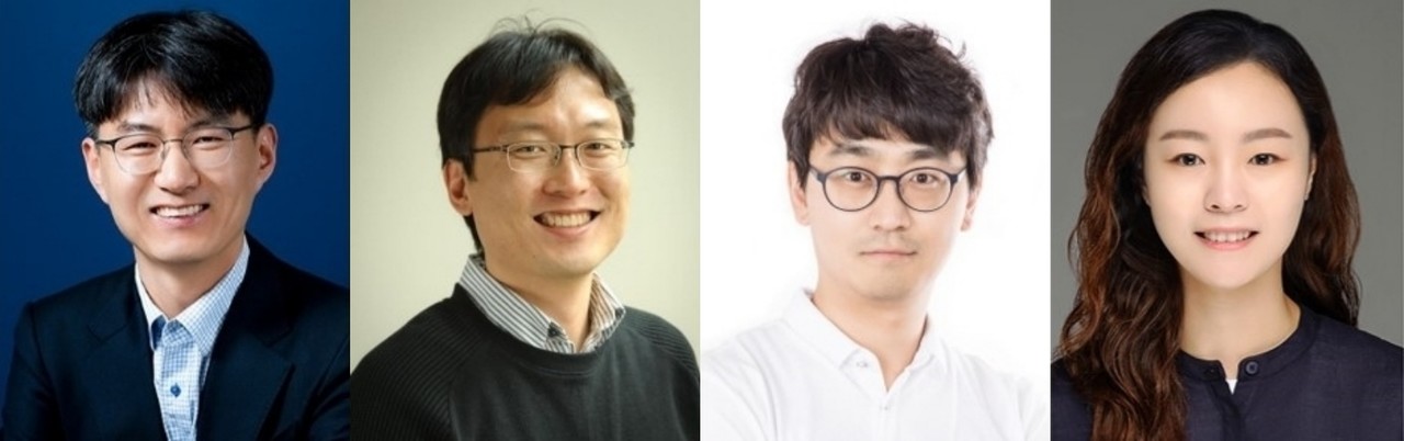 광주과학기술원(지스트‧GIST) 융합기술학제학부의 김경중‧김승준‧홍진혁‧송은성 교수팀. 왼쪽부터 김경중 교수(과제책임자), 김승준 교수, 홍진혁 교수, 송은성 교수. (사진=지스트 제공).