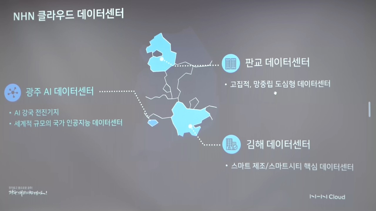 NHN이 구축하는 국내 데이터센터 현황. 