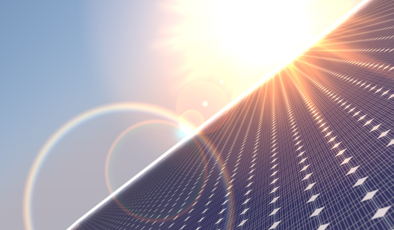 재생 가능한 태양열 패널 3D 이미지. (사진=셔터스톡).