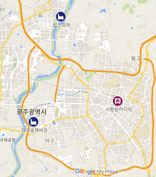 한국프롭테크포럼에서 공개된 프롭테크 기업 MAP에 따르면 광주광역시의 경우 사랑방미디어, 대광로제비앙, 탑인프라 등 단 3곳이 프롭테크 기업에 집계되고 있다.(사진=한국프롭테크포럼).