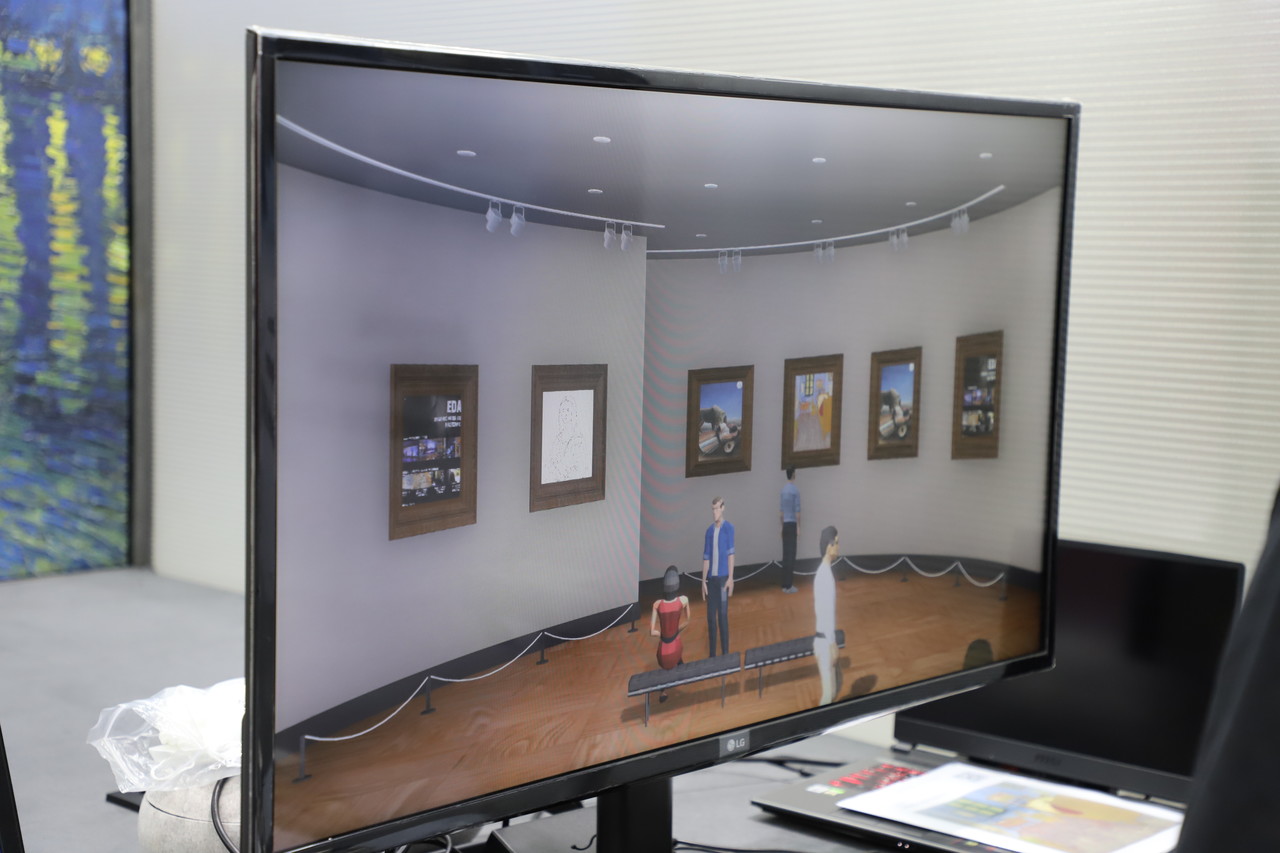 메타버스 주제관에서 볼 수 있는 VR·XR기반 명화 미술관에서 200여명의 작가의 1만 점의 작품을 감상할 수 있다. (사진=구아현 기자.) 