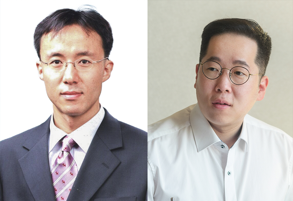 광주과학기술원(GIST) 에너지융합대학원의 김진호 교수(왼쪽)와 백건 박사과정생(오른쪽). (사진=지스트 제공).