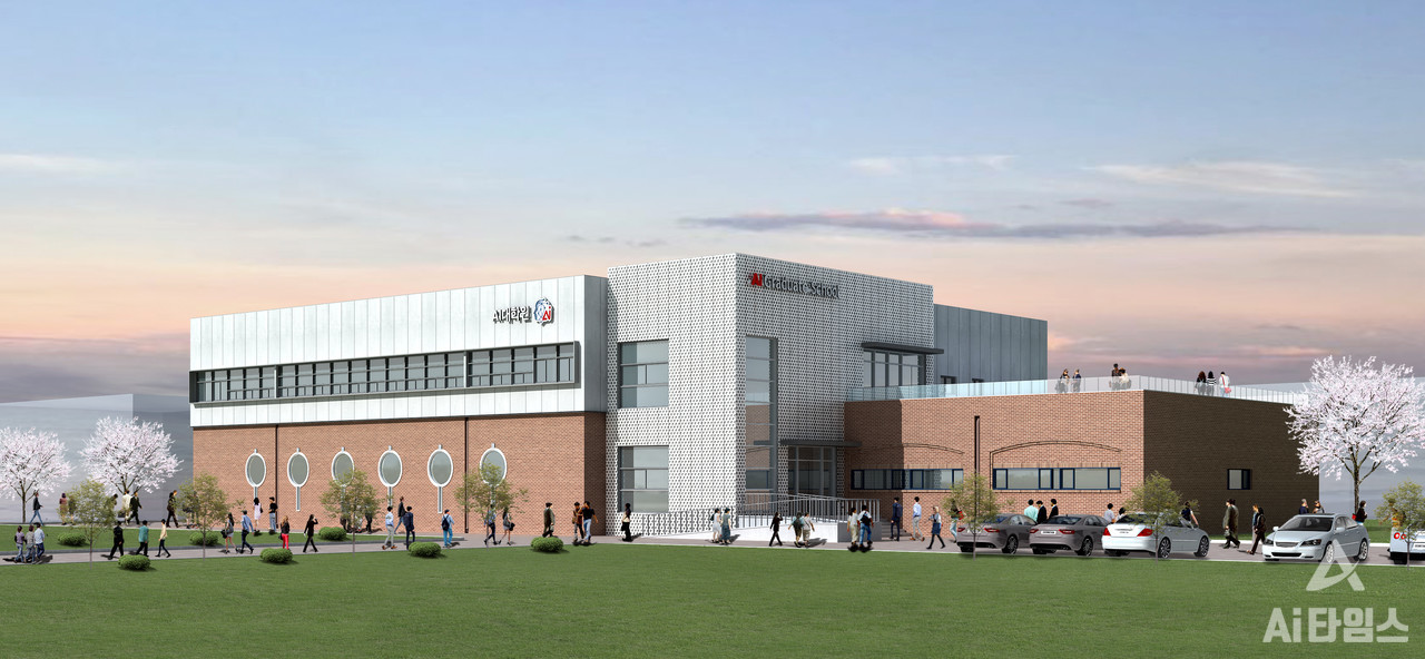 내년 초 개소 예정인 GIST AI대학원 내 'G-I-S-T 데이터센터' 조감도. 'Green-Intelligent-Sustained-Technical' 개념을 지향하는 스마트 그린 데이터센터다. (사진=GIST 제공).