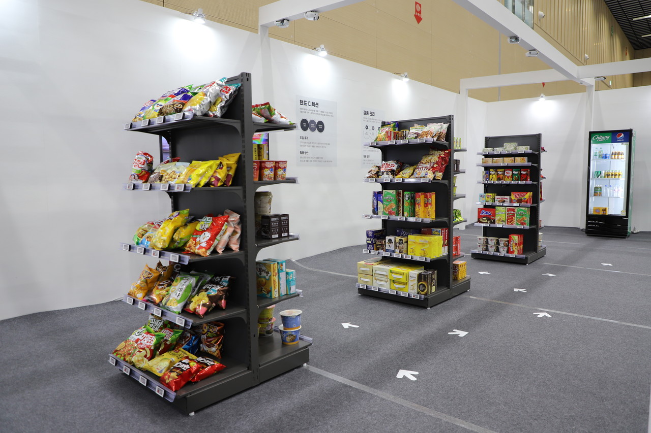 롯데정보통신이 넥스트 스토어에 전시한 미래 무인 스토어 전경. (사진=박혜섭 기자).