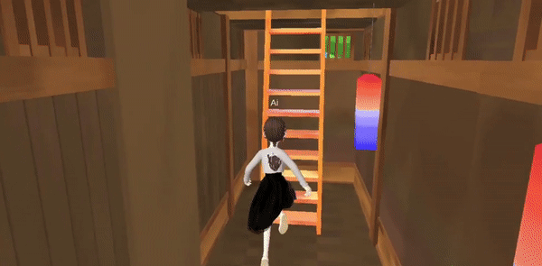 숨겨진 공간의 2층으로 올라가자 독서회 회원들의 비밀 모임장소로 이용됐던 아지트가 보였다. (영상=학생독립운동 메타버스기념관 월드 캡처).