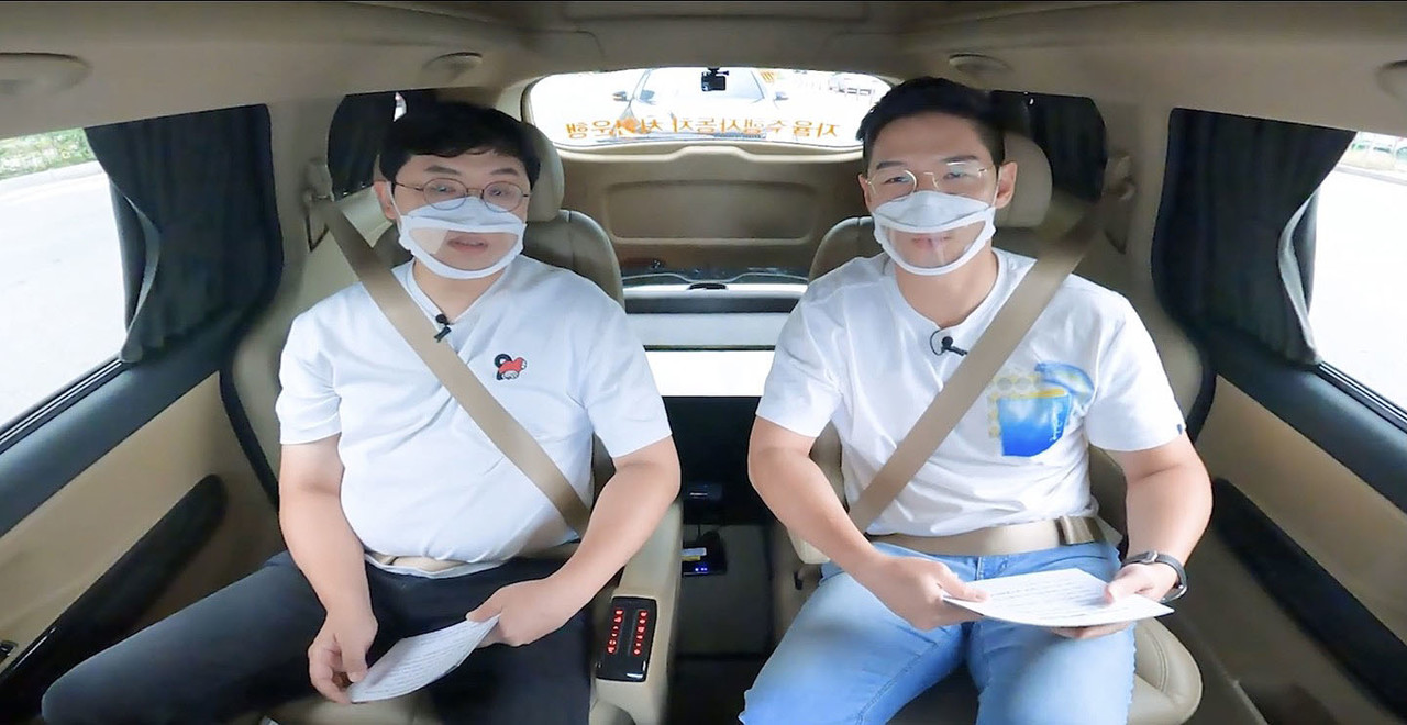 (왼쪽) 박창수 자율주행 기술개발 리더, (오른쪽) 장성욱 자율주행 서비스기획 리더. (출처=행사 캡쳐)