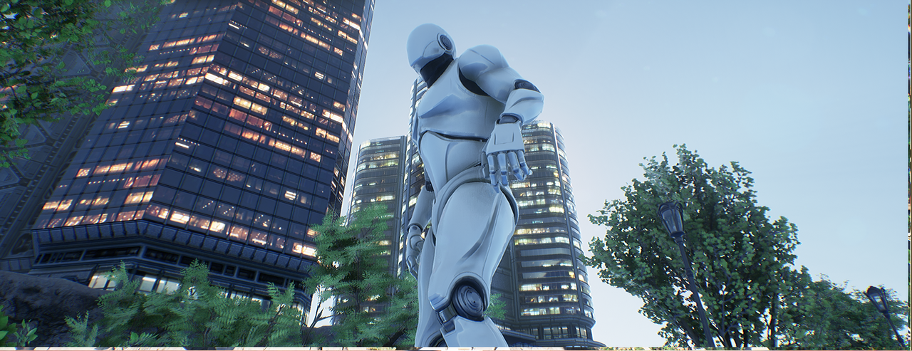 가상현실 속에서 전시 박람회 사무회의 등을 할 수 있는 X-Cube의 시연 화면. (사진=전남VRAR제작거점센터 제공).