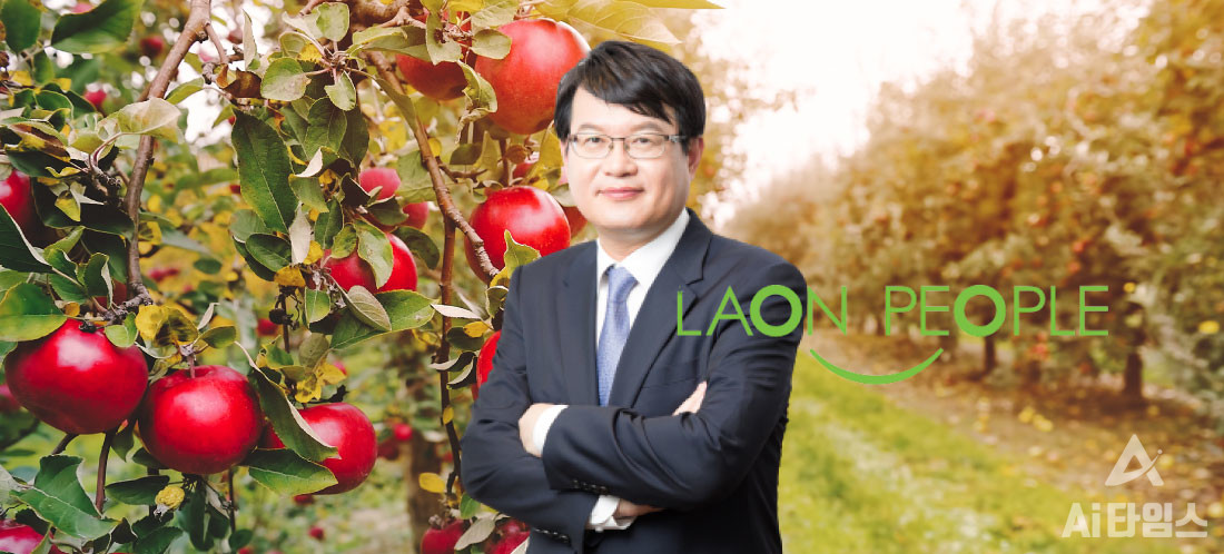 라온피플은 AI  비전 기술로 사과 품질을 분석하는 기술을 상용화했다. 사진은 이석중 라온피플 대표. (사진=AI타임스 DB)