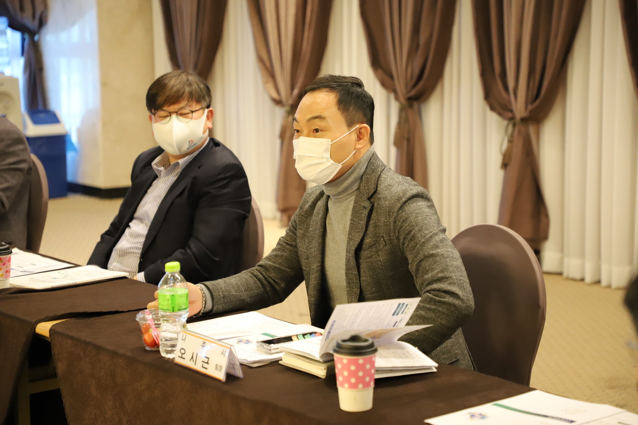 오시근 나주시청 에너지신산업과  팀장은 나주시의 생활 인프라 구축 계획에 대해 설명했다. (사진=나호정 기자). 