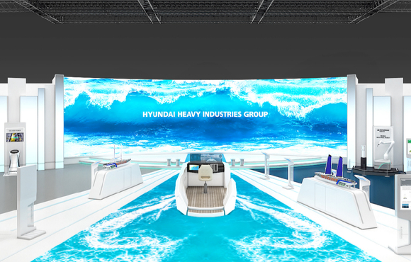 현대중공업그룹 'CES 2022' 전시관 조감도. (사진=현대중공업그룹 제공).