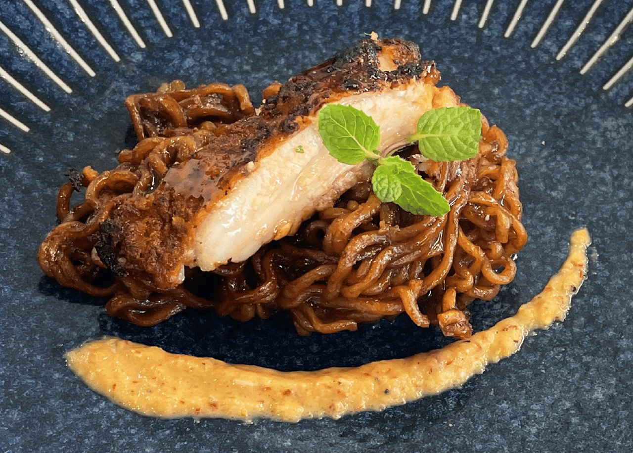 비욘드허니컴이 인공지능(AI) 셰프로 선보인 짜파구리. (사진=비욘드허니컴).