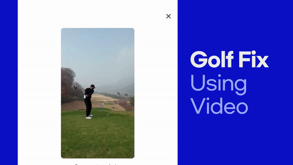 모아이스의 인공지능(AI) 기반 골프 코칭 앱 '골프픽스(Golf Fix)'.