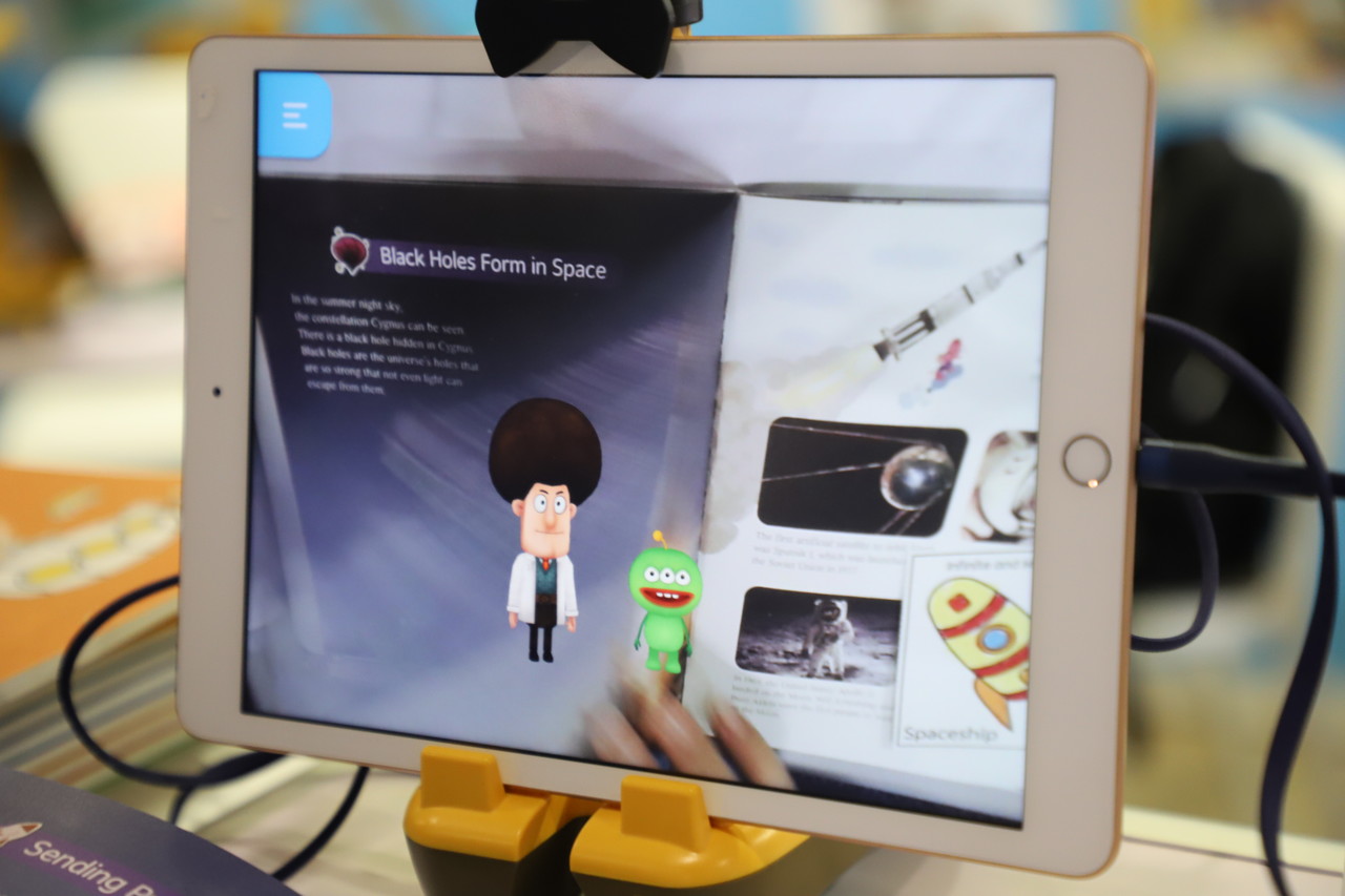 웅진씽크빅이 CES에서 선보인 신기술.