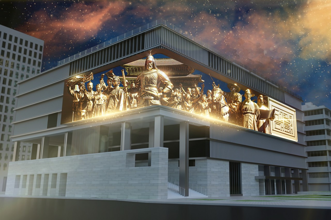 광화문의 상징성을 주제로 제작된 ‘광화벽화’ 상징 영상(The Signature) 중 '광화 연대기' (사진=한국콘텐츠진흥원 제공).