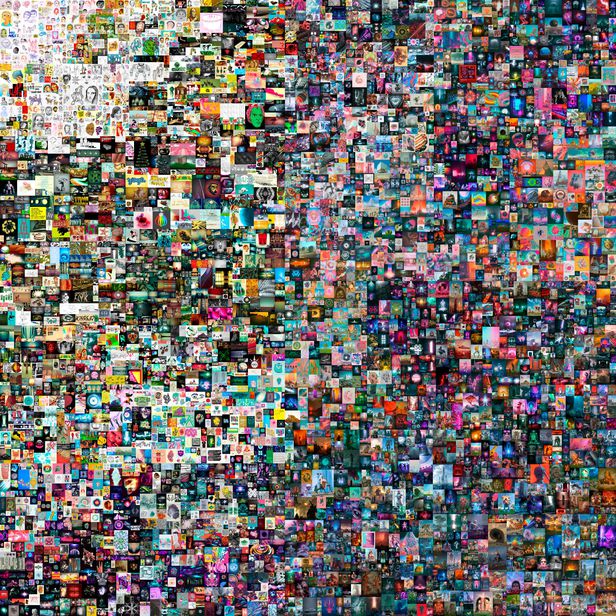 뉴욕 크리스티 경매에서 작년 12월 약 6930만달러(약 785억원) 낙찰된 디지털 아트 '나날들: 첫 5000일'. 디지털 아티스트 비플의 작품이다. (사진=크리스티경매)